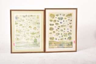 DAVID ELEY - A PAIR OF FRAMED LIMITED EDITION PRINTS