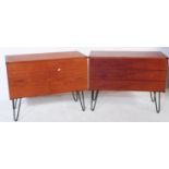 TWO MID CENTURY TEAK CHEST OF DRAWERS / CABINETS