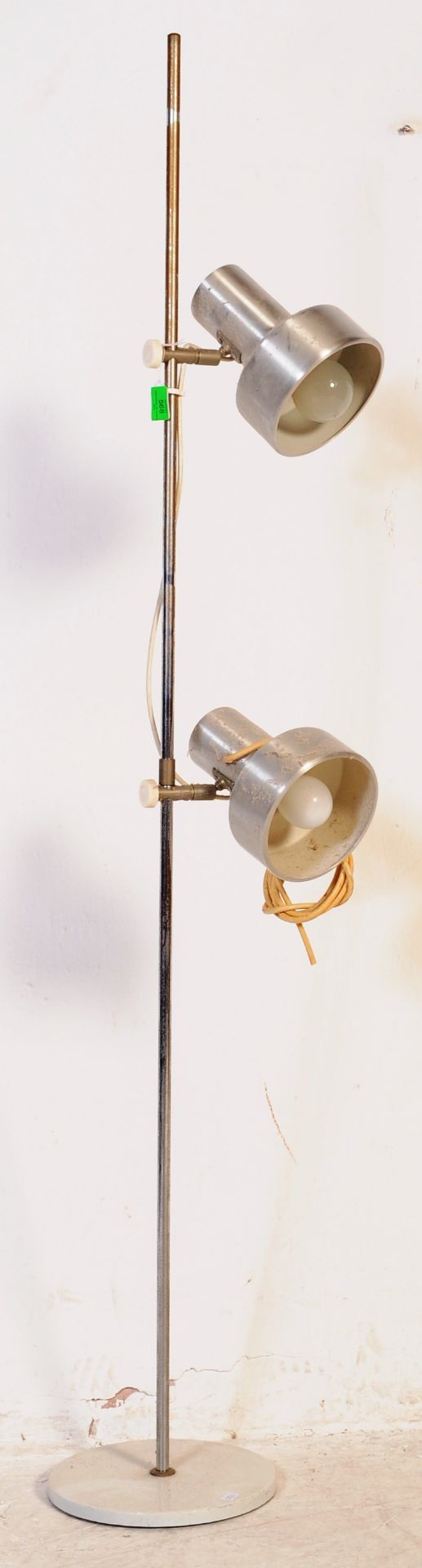 RETRO DANISH ALUMINIUM FLOOR STANDING LAMP LIGHT BY FRANSON