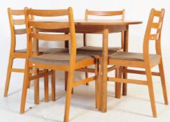 RETRO MID 20TH CENTURY TEAK DINING TABLE WITH CHAIRS