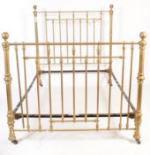 LARGE 19TH CENTURY VICTORIAN BRASS BED