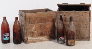 CASED STROUD BREWERY BEER CRATE & BOTTLES WITH ANOTHER