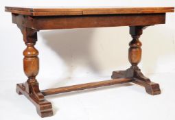 17TH CENTURY REVIVAL OAK REFECTORY DINING TABLE & CHAIRS