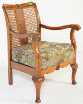 1930S WALNUT ART DECO BERGERE ARMCHAIRS