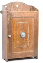 EARLY 20TH CENTURY MAHOGANY HANGING WALL CABINET / SAFE