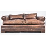 MODERN HIGH-END BRITISH DESIGN TWO SEATER LEATHER SOFA