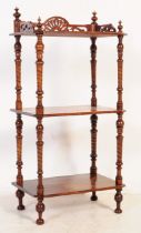 VICTORIAN 19TH CENTURY MAHOGANY WHATNOT ETAGERE