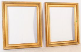 PAIR OF LARGE 19TH CENTURY VICTORIAN GILT WOOD FRAMES
