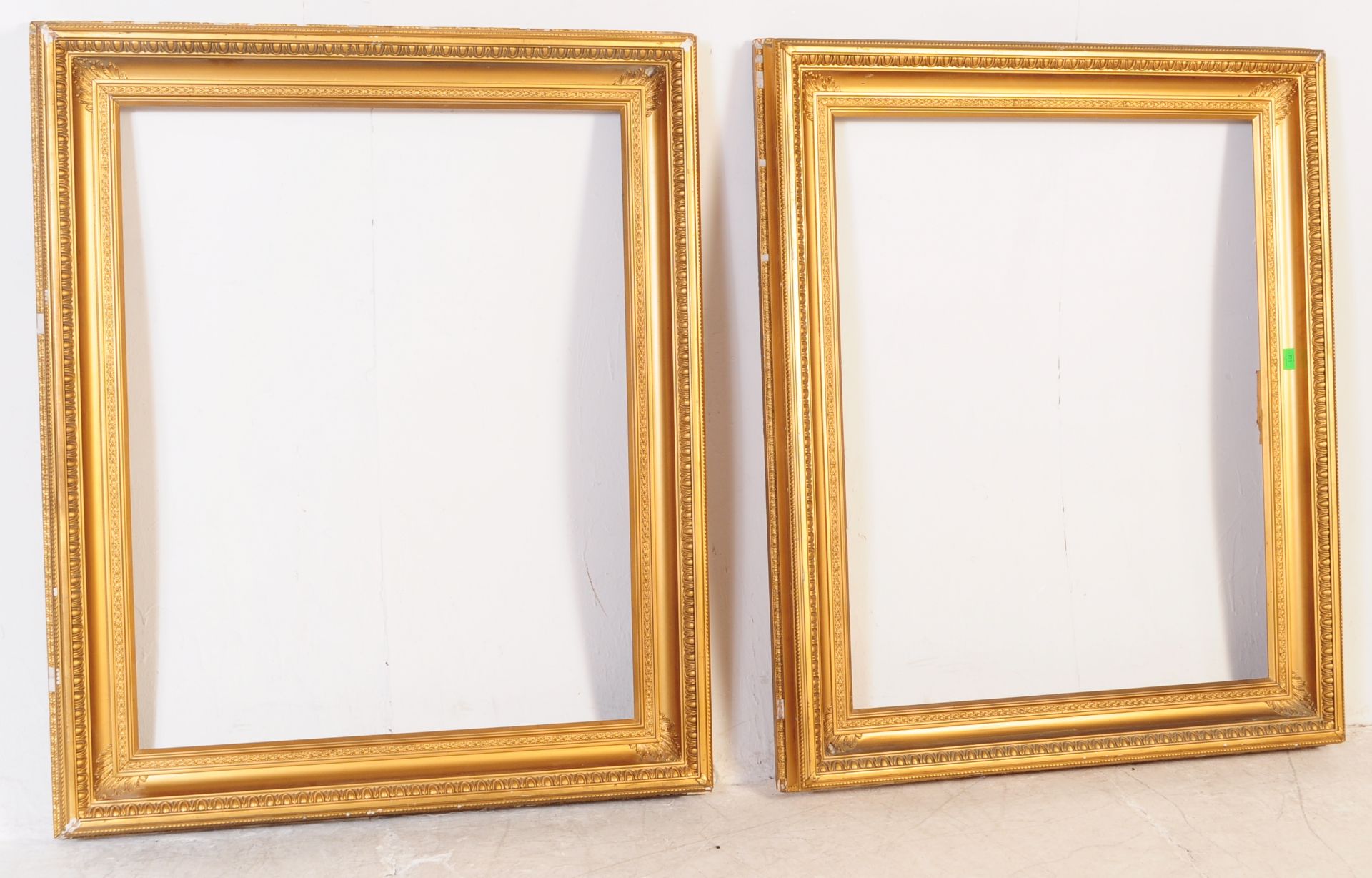 PAIR OF LARGE 19TH CENTURY VICTORIAN GILT WOOD FRAMES