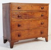 19TH CENTURY GEORGE III COUNTRY OAK CHEST OF DRAWERS