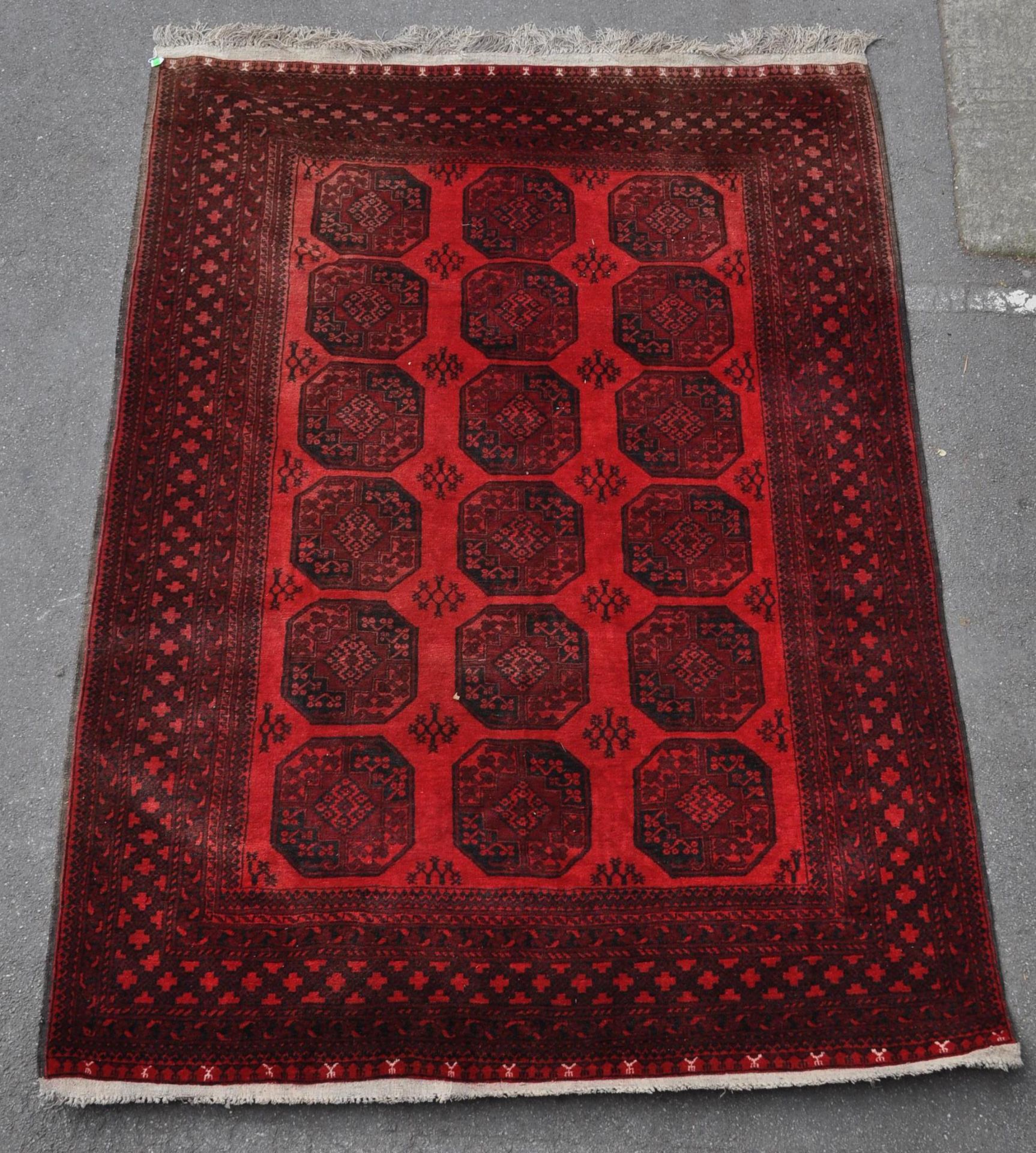 MID 20TH CENTURY AFGHAN AQCHA RUG