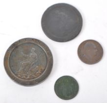 COLLECTION OF FOUR 18TH & 19TH CENTURY UK COINS