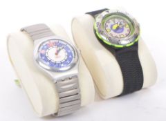 TWO 1990S SWATCH RISTWATCHES - BOMBOLA & BIG PREPPIE
