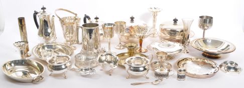 LARGE COLLECTION OF POLISHED SILVER PLATE WARES