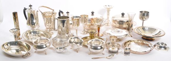 LARGE COLLECTION OF POLISHED SILVER PLATE WARES