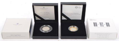 TWO SILVER PROOF THE ROYAL MINT COMMEMORATIVE COINS