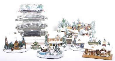 THOMAS KINKADES VILLAGE CHRISTMAS, INCL LOCOMOTIVE ETC.