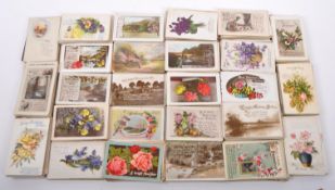 COLLECTION OF WWI TO WWII GREETINGS POSTCARDS