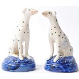 PAIR OF STAFFORDSHIRE STYLE CERAMIC DALMATIAN DOGS