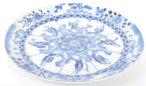19TH CENTURY CHINESE BLUE & WHITE PORCELAIN PLATE
