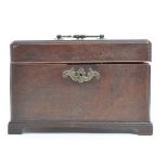 19TH CENTURY VICTORIAN MAHOGANY BOX WITH KEY