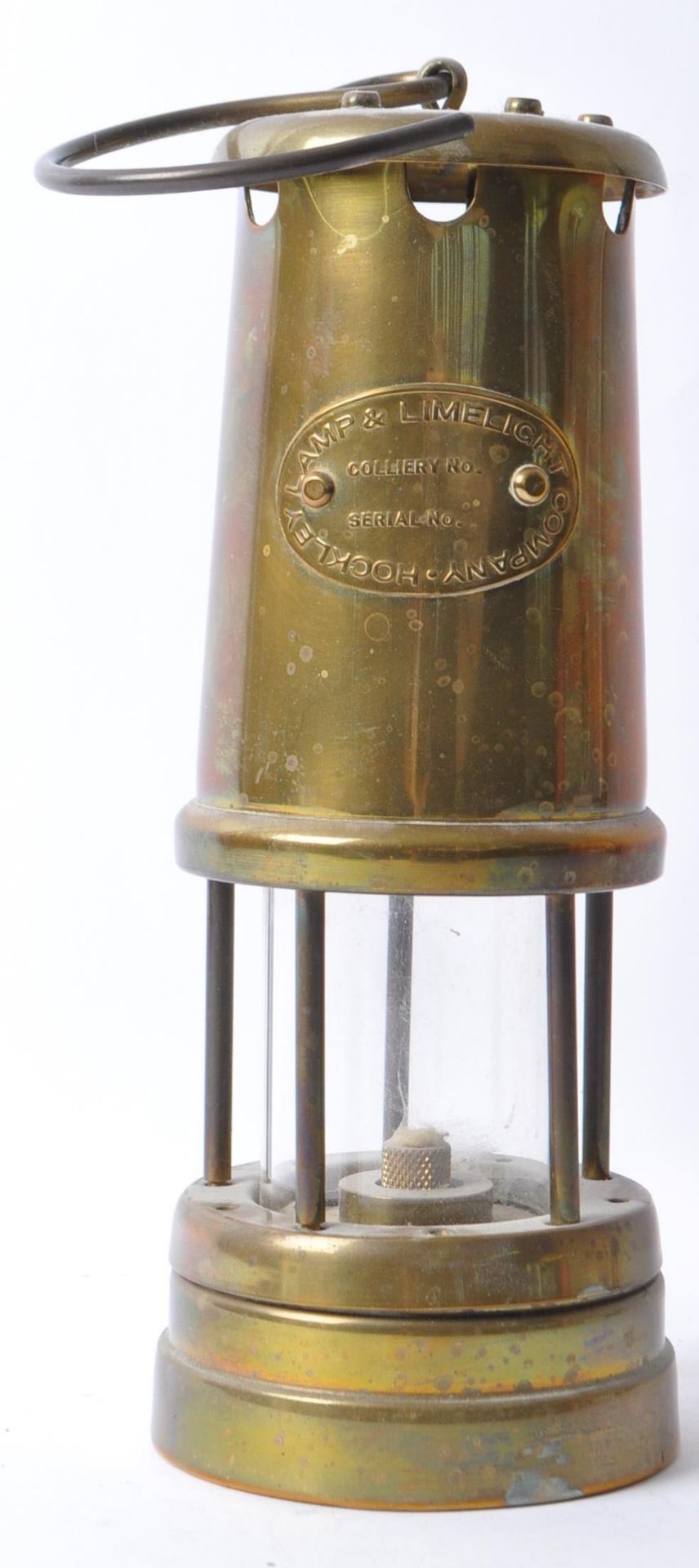 20TH CENTURY BRASS HANGING MINERS LAMP - Image 2 of 6