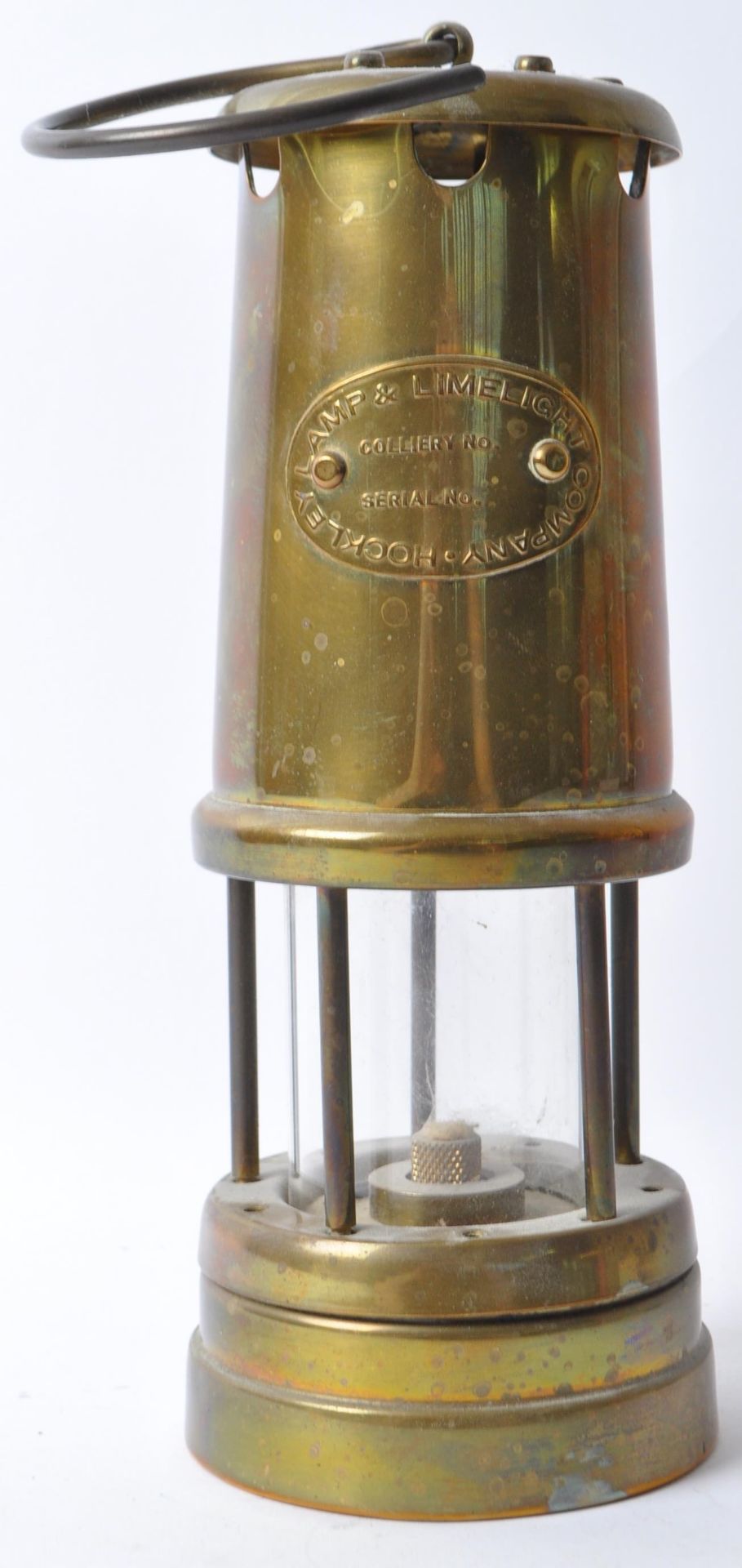 20TH CENTURY BRASS HANGING MINERS LAMP