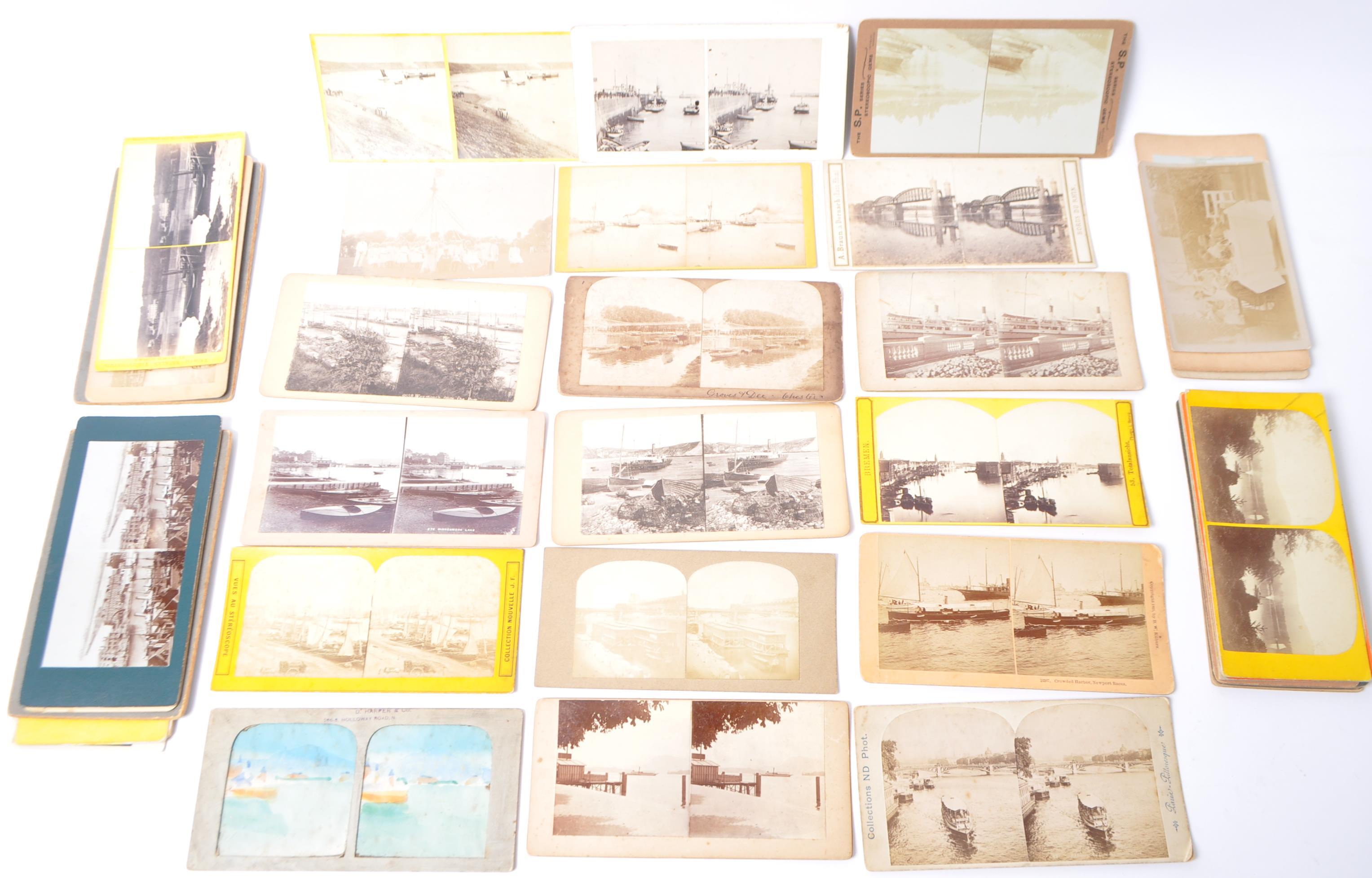 ASSORTMENT OF 19TH CENTURY & LATER STEREOGRAPHS - MARITIME