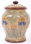 19TH CENTURY DOULTON LAMBETH CERAMIC POTTERY LIDDED URN