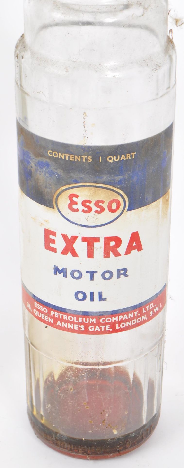 ESSO EXTRA AND ESSOLUBE 1 QUART MOTOR OIL GLASS BOTTLES - Image 3 of 5