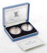 ROYAL MINT 1989 TWO, TWO POUND SILVER PROOF COIN SET