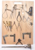 COLLECTION OF ENGINEER'S TOOLS & MEASURES ON BOARD