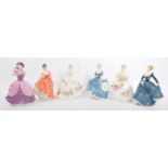 COLLECTION OF ROYAL DOULTON PORCELAIN FEMALE FIGURES