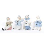 VINTAGE SET OF FOUR CERAMIC PORCELAIN FIGURINES BY TENGA SPAIN