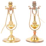 PAIR OF ELECTRIC SHIPS BRASS GIMBAL WALL LIGHTS
