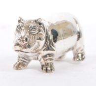 SILVER STAMPED 925 HIPPO FIGURE