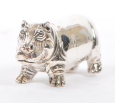 SILVER STAMPED 925 HIPPO FIGURE