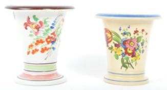 EARLY 20TH CENTURY BRISTOL HAND CRAFTED TAPERING VASES