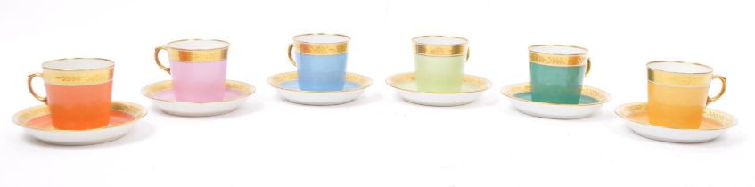 EARLY 20TH CENTURY ROYAL COPENHAGEN CUPS & SAUCERS