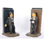 VINTAGE 1980'S PAIR OF CERAMIC LAUREL & HARDY BOOKENDS