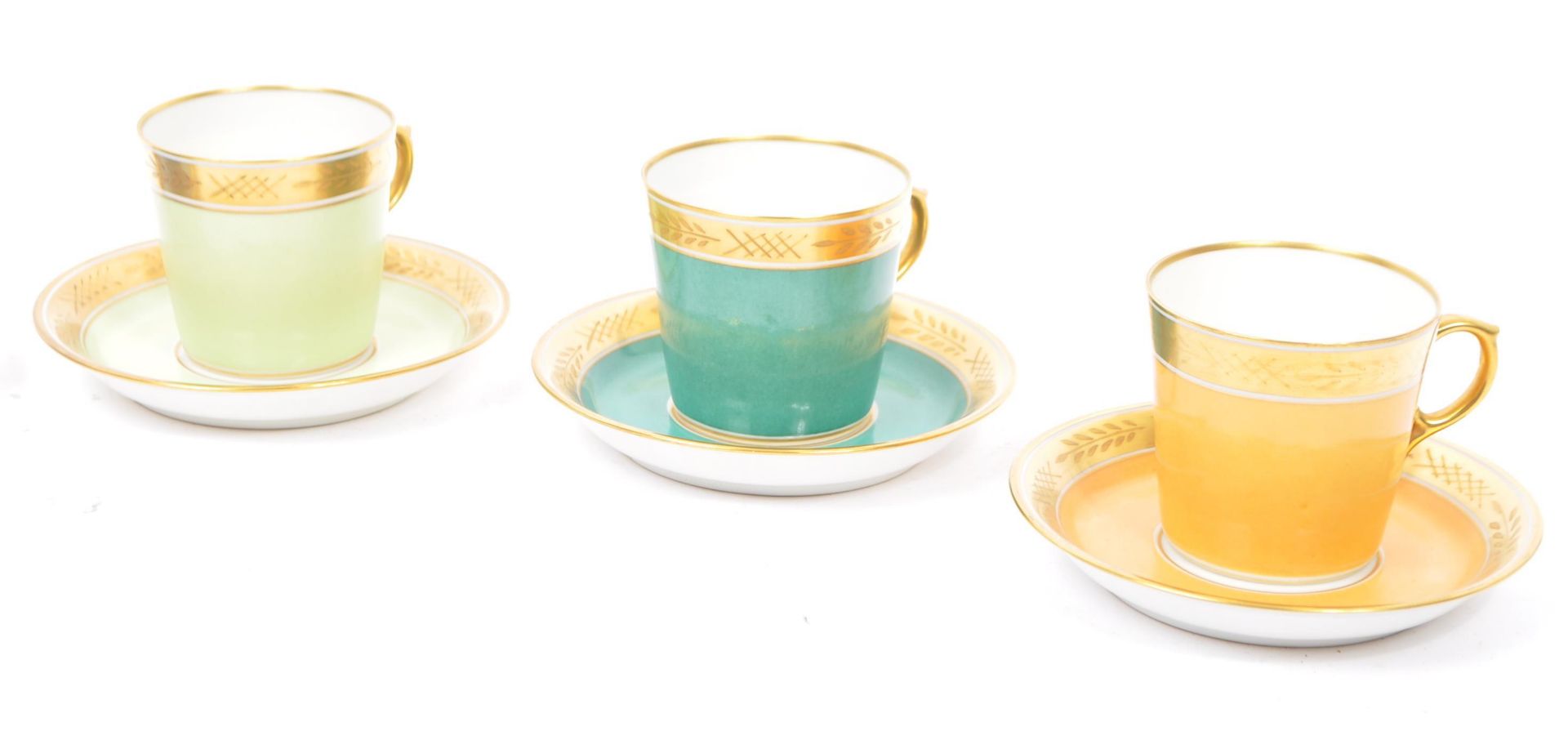 EARLY 20TH CENTURY ROYAL COPENHAGEN CUPS & SAUCERS - Image 3 of 5