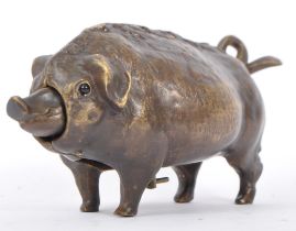 BRONZE PIG DESK TOP BELL