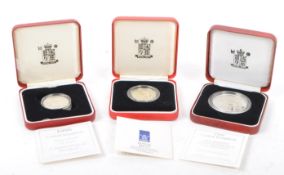 COLLECTION OF LATE 20TH CENTURY ROYAL MINT SILVER PROOF COINS