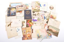 COLLECTION OF VICTORIAN - PRE WII POSTCARDS & GREETINGS CARDS