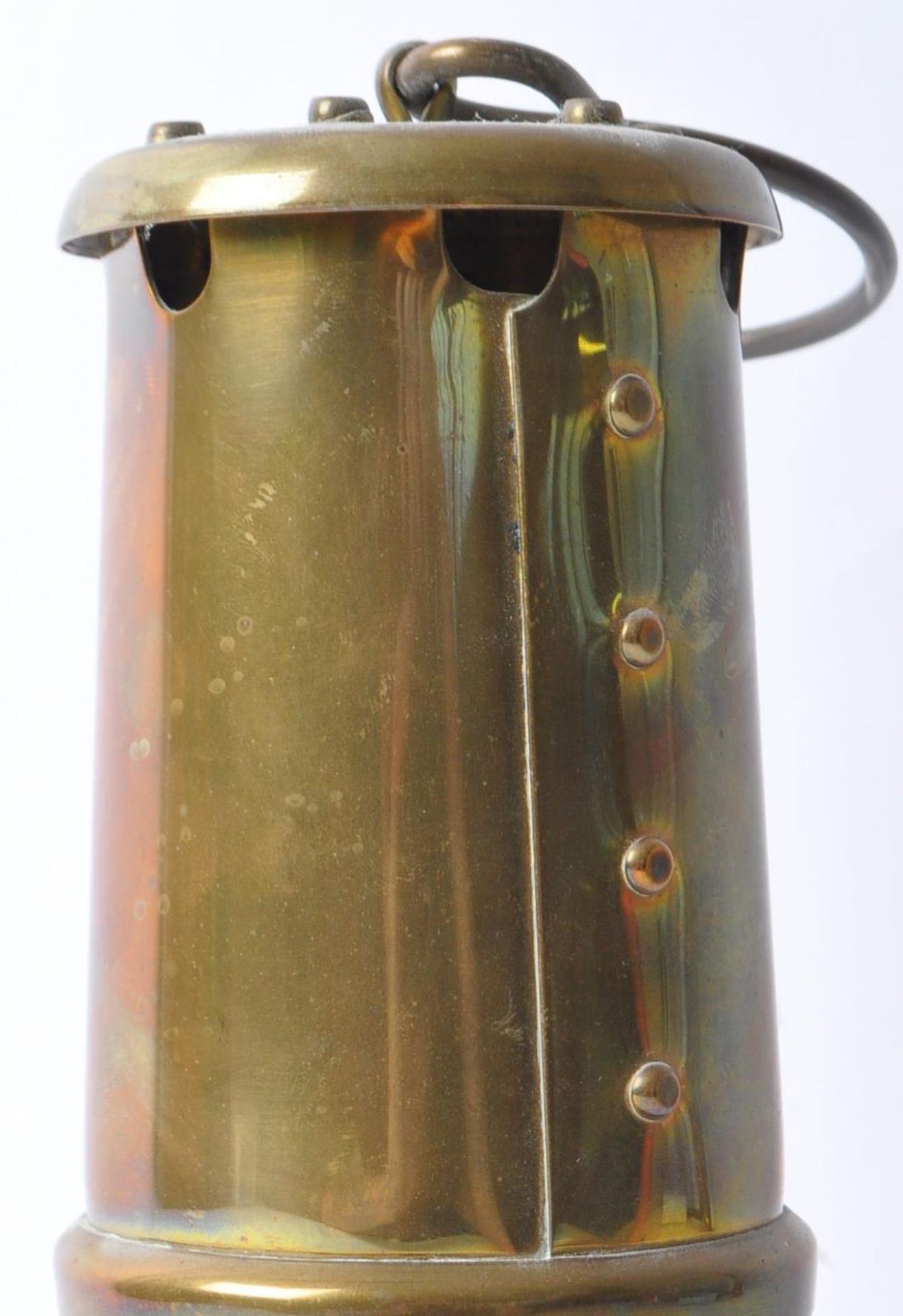 20TH CENTURY BRASS HANGING MINERS LAMP - Image 5 of 6