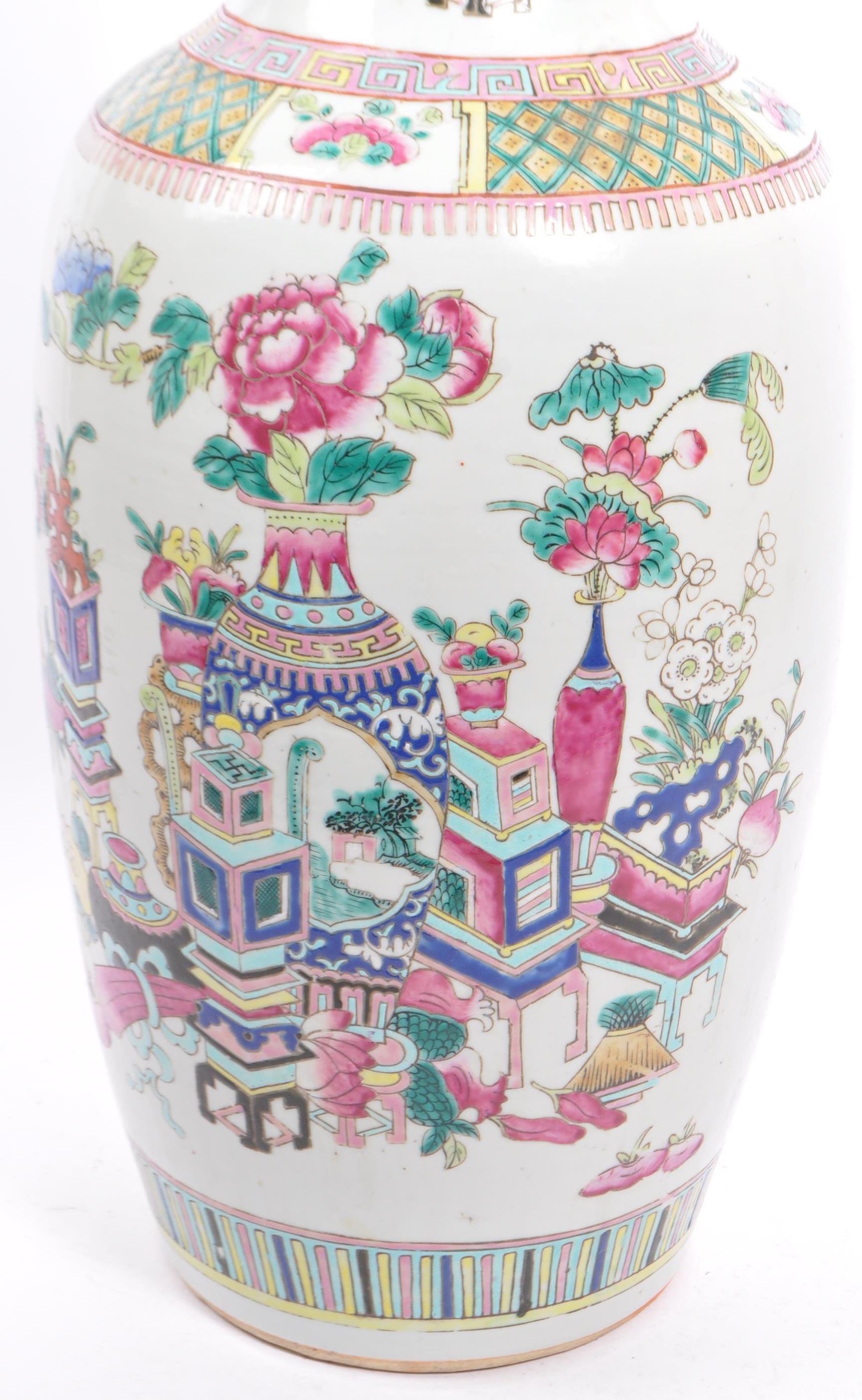 LARGE 19TH CENTURY FLOOR STANDING CHINESE VASE - Image 3 of 4
