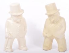 TWO VINTAGE 20TH CENTURY WINSTON CHURCHILL POTTERY FIGURES