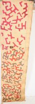 1940'S KUBA AFRICAN WALL HANGING CLOTH FABRIC WALL DECOR / SKIRT