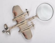 CHROME HAND HELD MAGNIFYING GLASS
