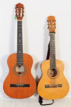 TWO VINTAGE ACOUSTIC GUITARS BY ENCORE & GUITARRAS ANGELES